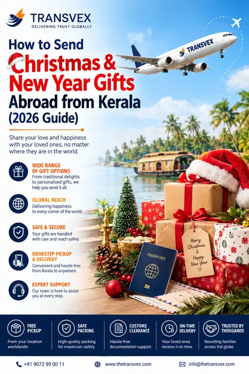 How to Send Christmas & New Year Gifts Abroad from Kerala (2026 Guide)